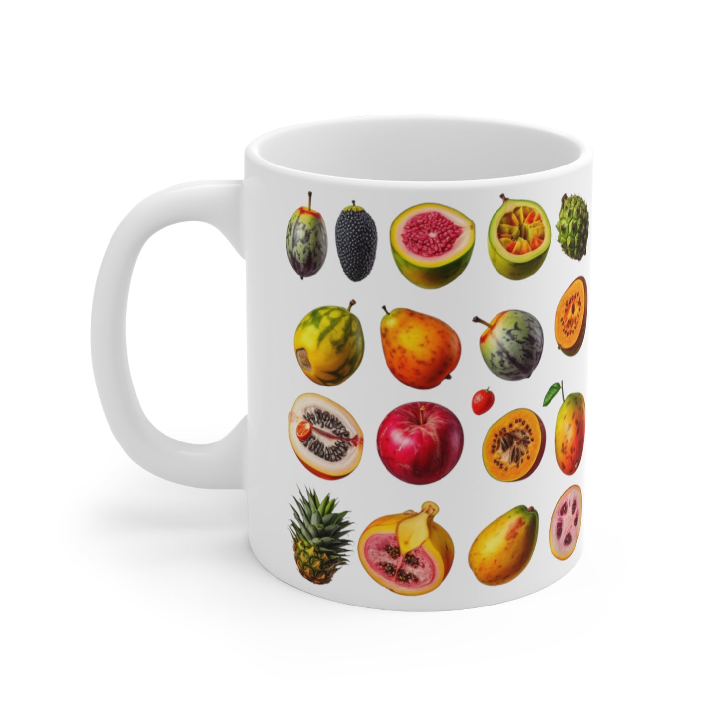 Assorted Fruits, Ceramic Mug 11oz