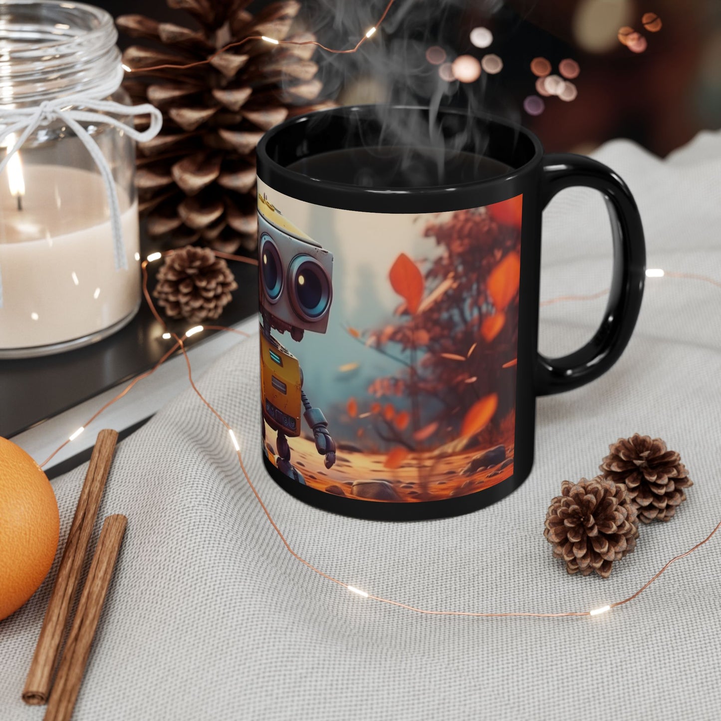AI Robot Coffee Mug / 11oz Black Mug