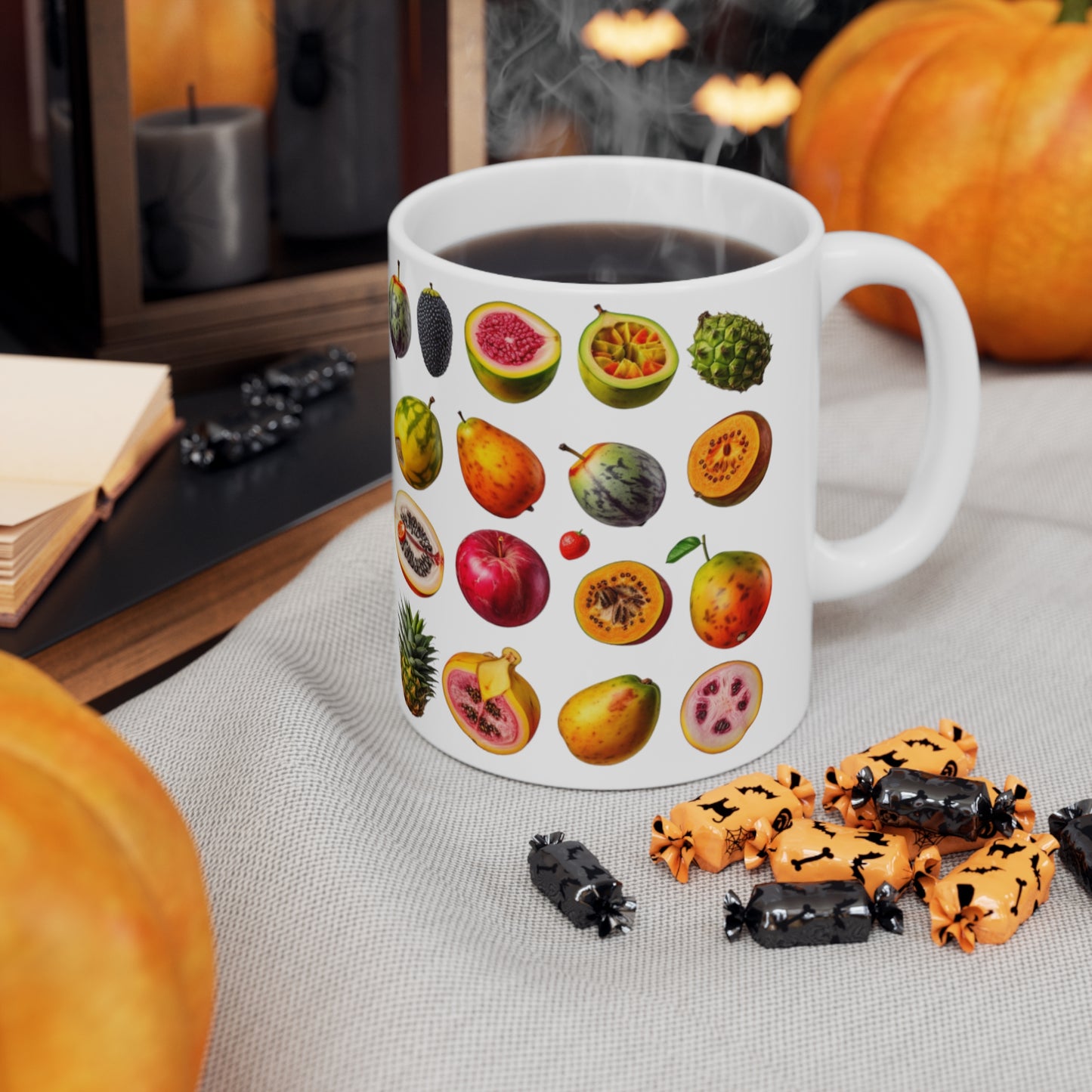 Assorted Fruits, Ceramic Mug 11oz