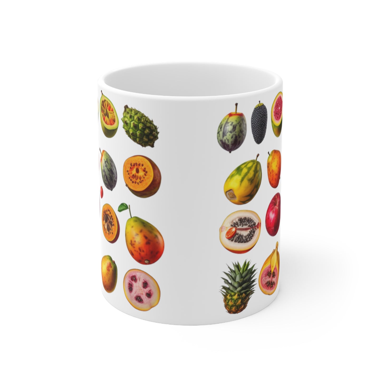 Assorted Fruits, Ceramic Mug 11oz