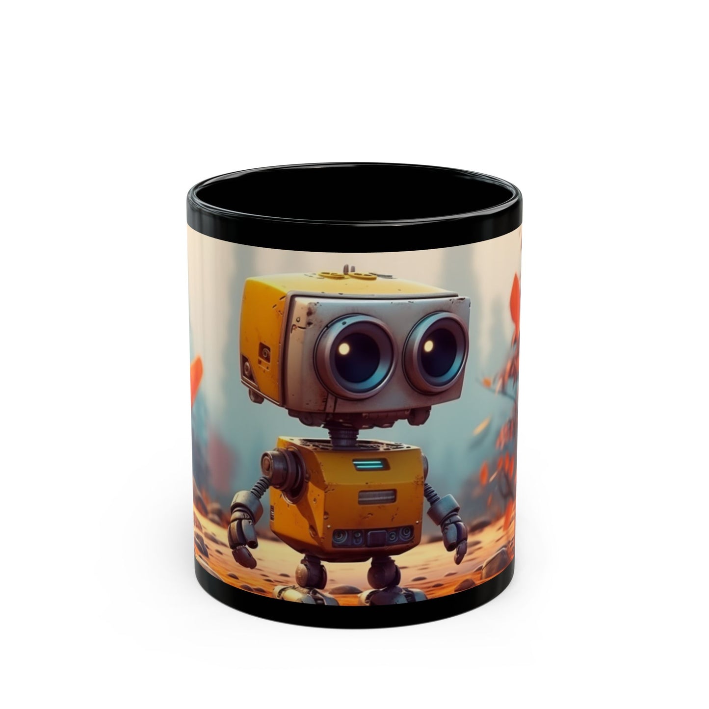 AI Robot Coffee Mug / 11oz Black Mug