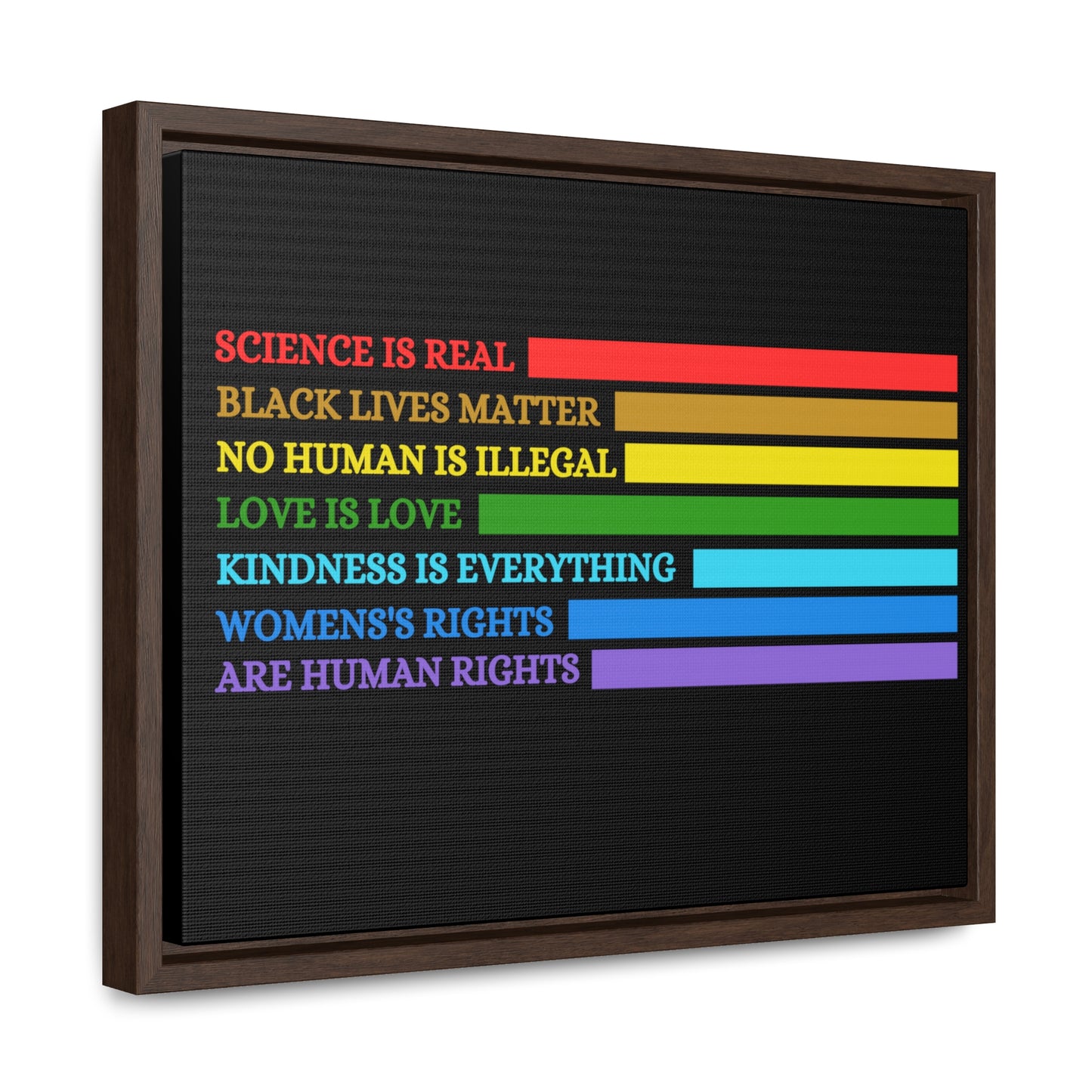 LGBTQ, Gallery Canvas Wraps, Horizontal Frame, Science is Real, Love is Love, Kindness is Everything, Are Human Rights, Gay Canva, Gay Men.