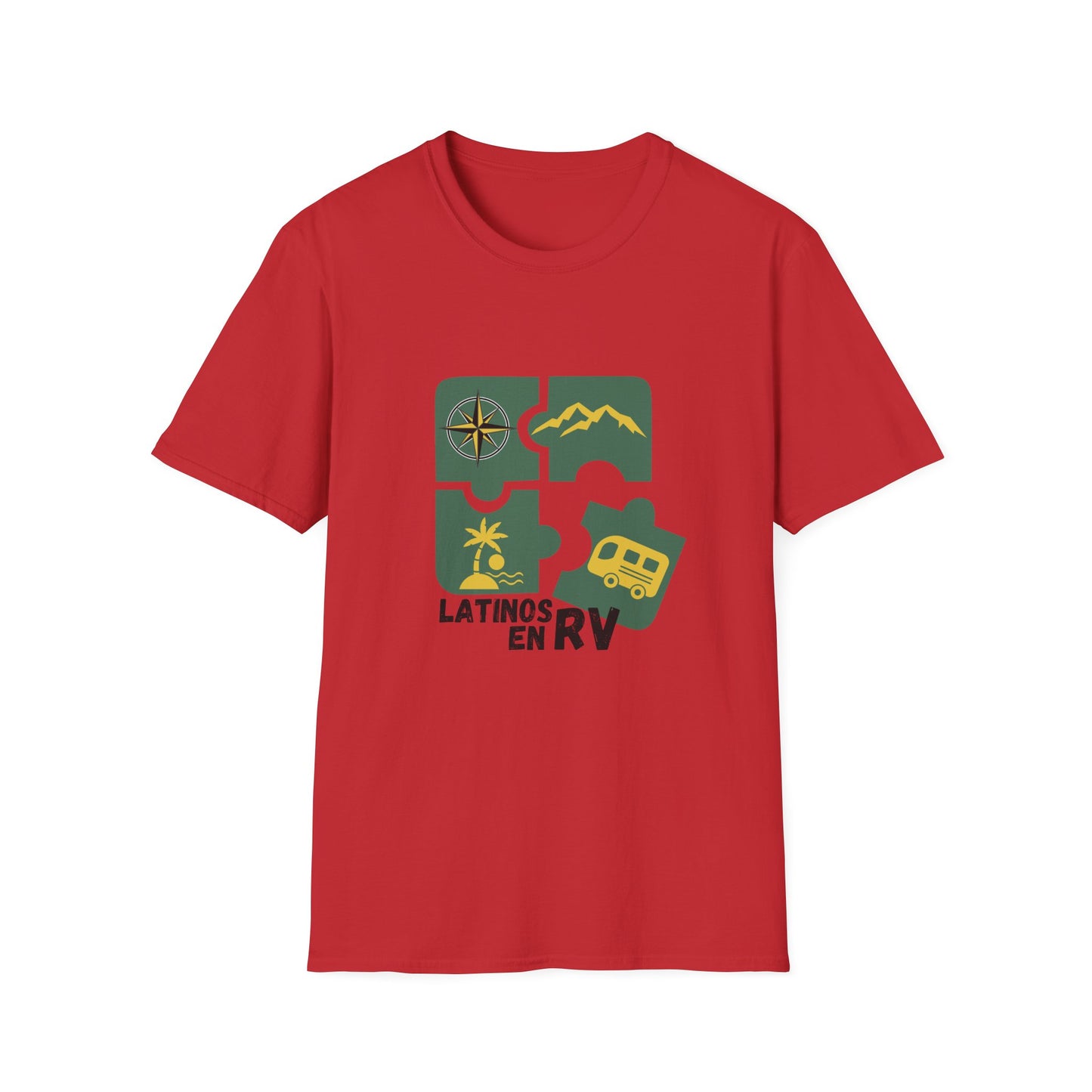 Latinos en RV LOGO / Puzzle Graphic Unisex Softstyle T-Shirt