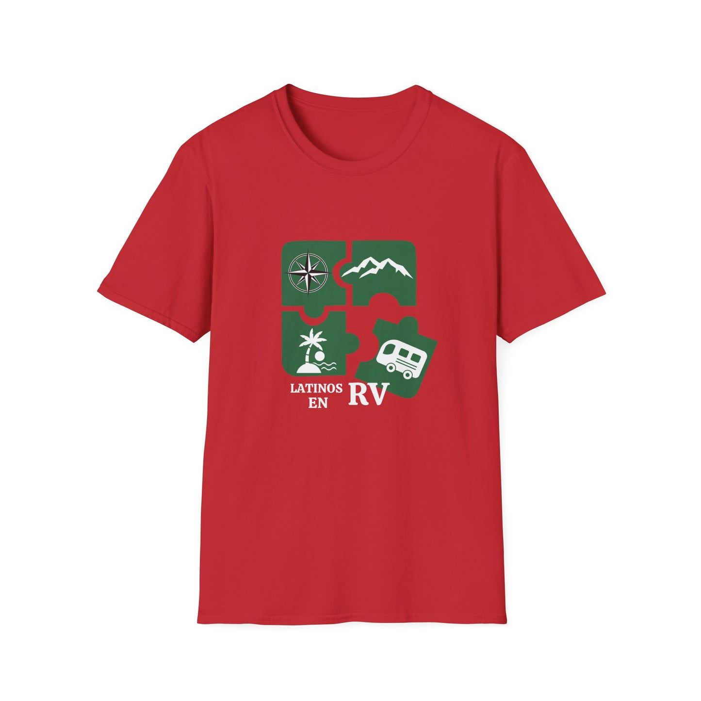 Latinos en RV Logo Red / Unisex Softstyle T-Shirt -