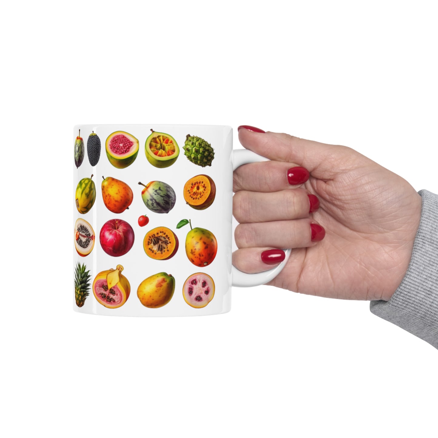 Assorted Fruits, Ceramic Mug 11oz