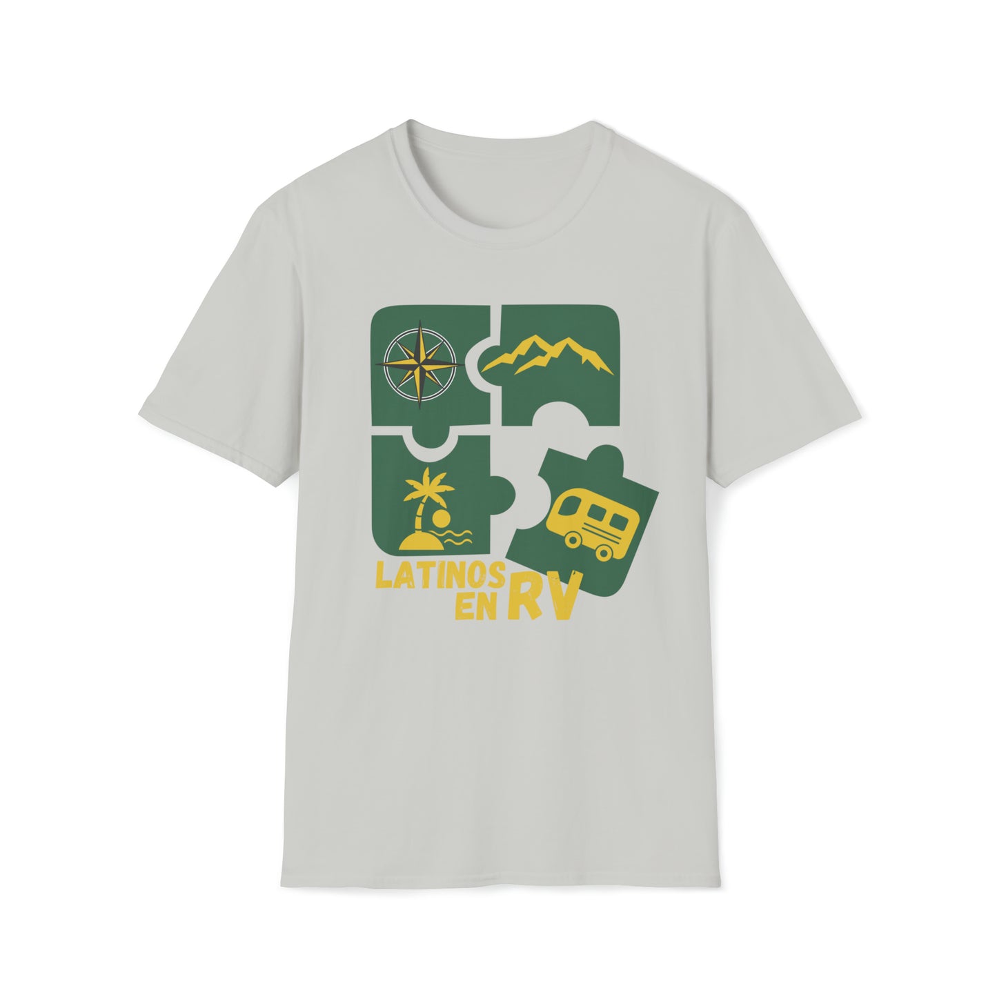 Latinos en Rv, Unisex Softstyle T-Shirt, Rv Life, Latinos, Rv, Unisex