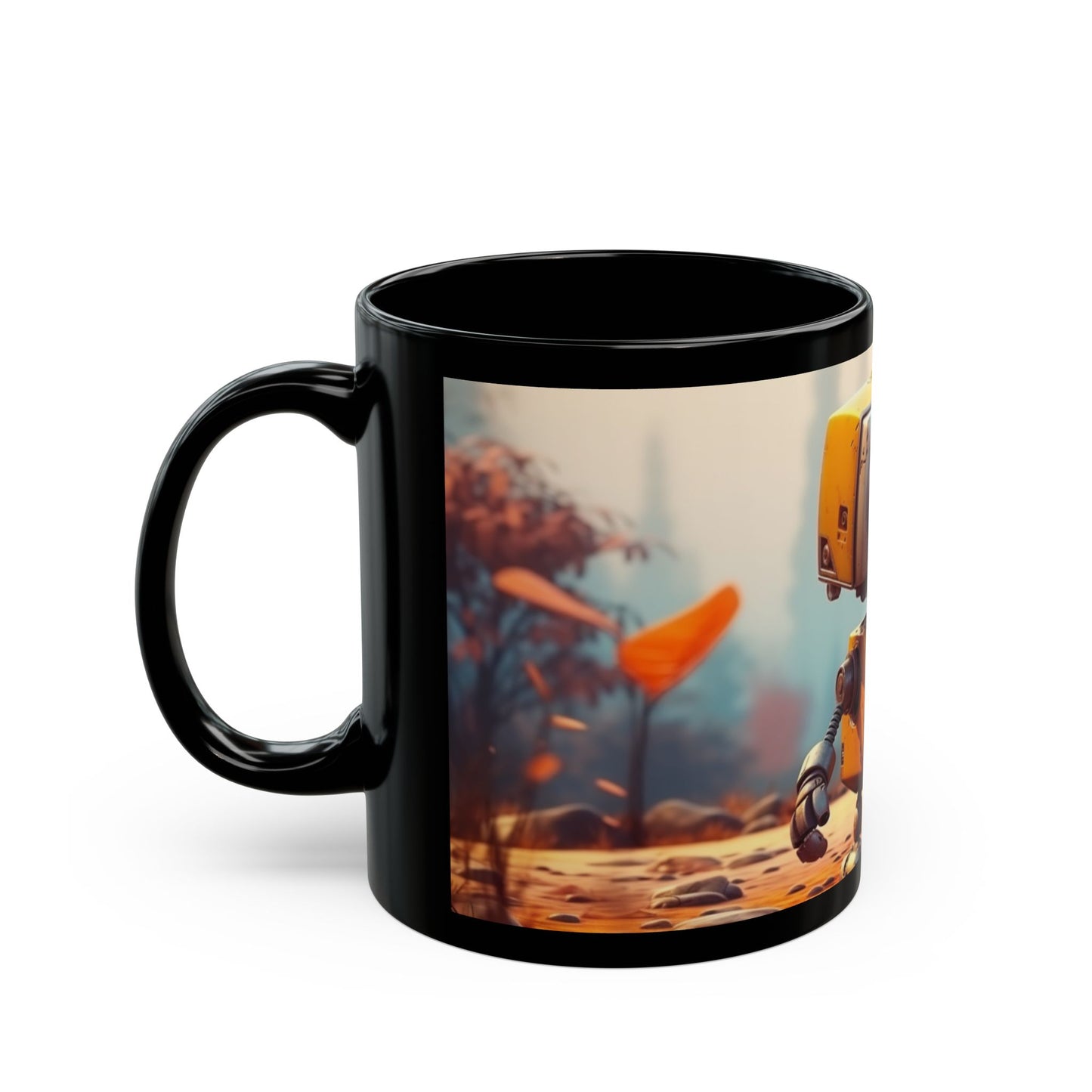 AI Robot Coffee Mug / 11oz Black Mug