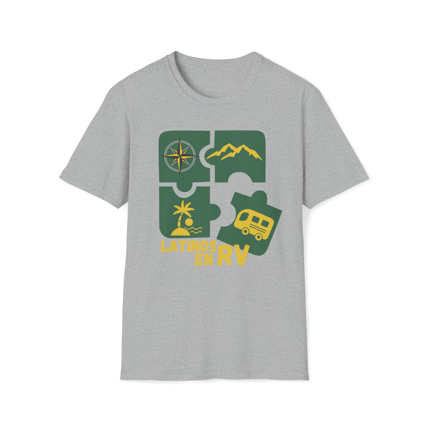 Latinos en Rv, Unisex Softstyle T-Shirt, Rv Life, Latinos, Rv, Unisex