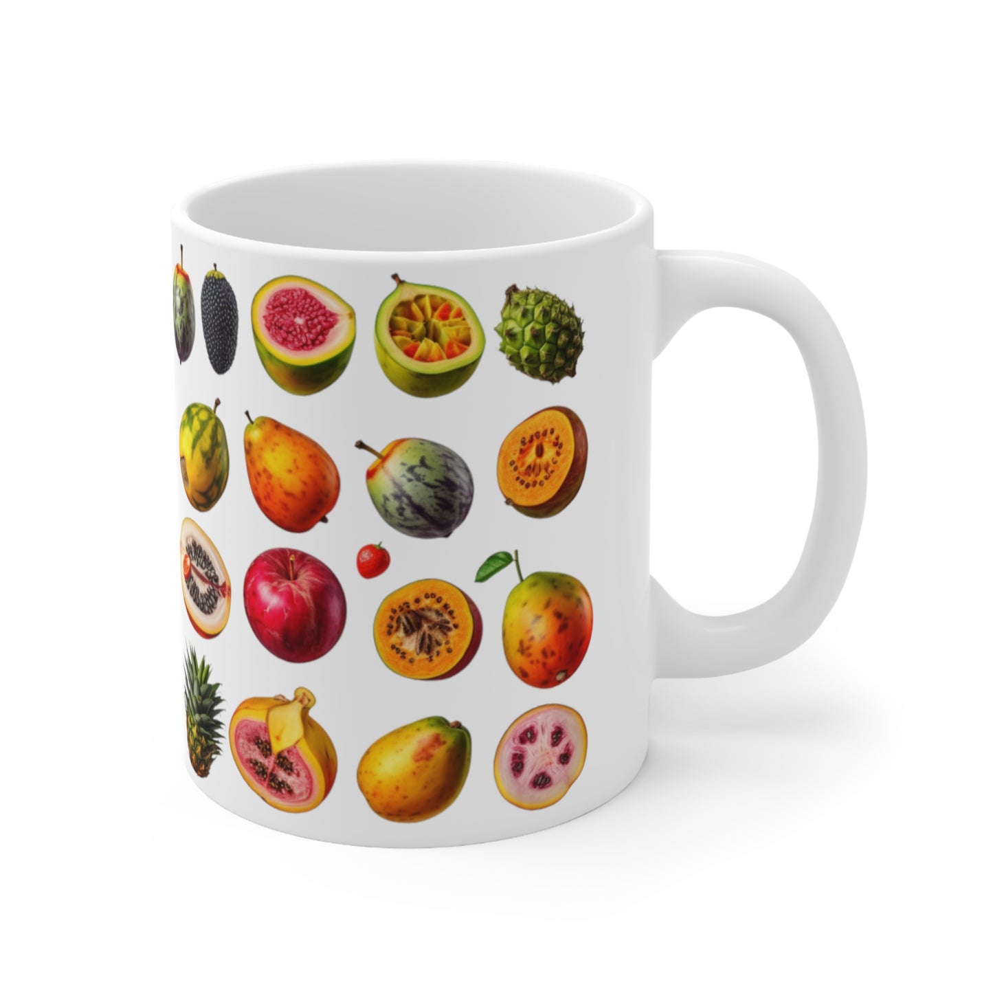 Assorted Fruits, Ceramic Mug 11oz