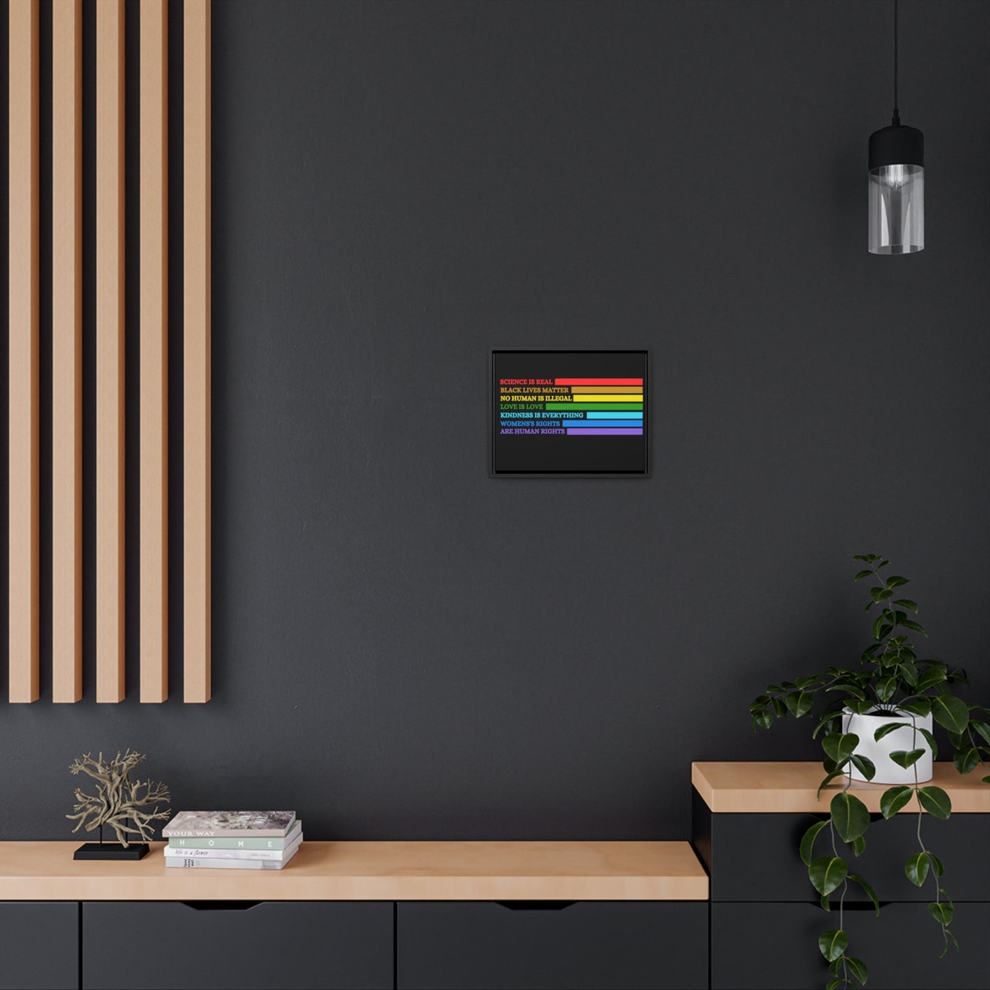 LGBTQ, Gallery Canvas Wraps, Horizontal Frame, Science is Real, Love is Love, Kindness is Everything, Are Human Rights, Gay Canva, Gay Men.
