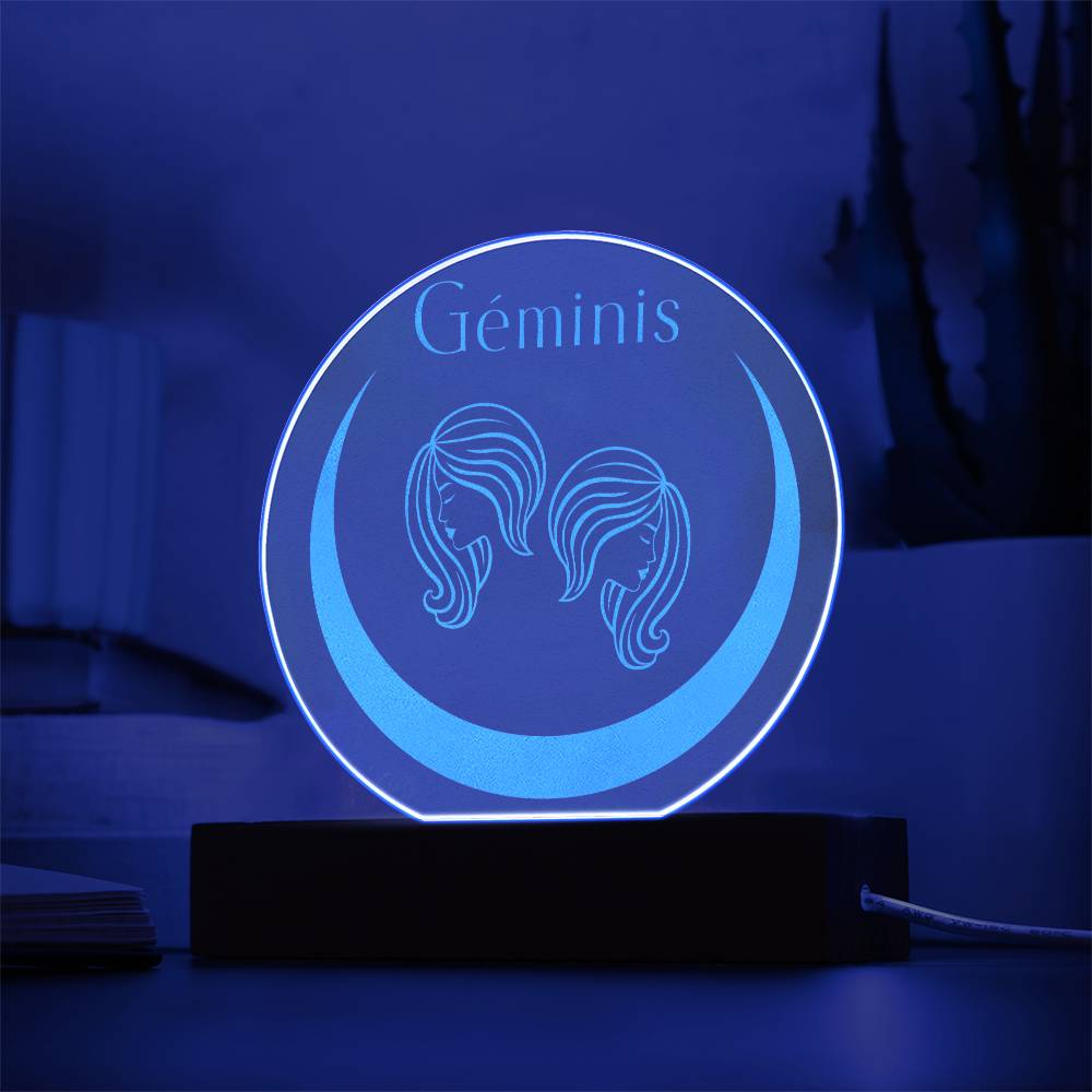 Géminis - Placa de Acrílico Grabada