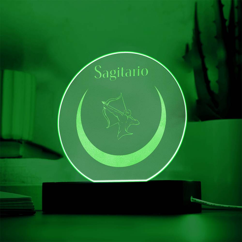 Sagitario - LED Placa de Acrílico Grabado