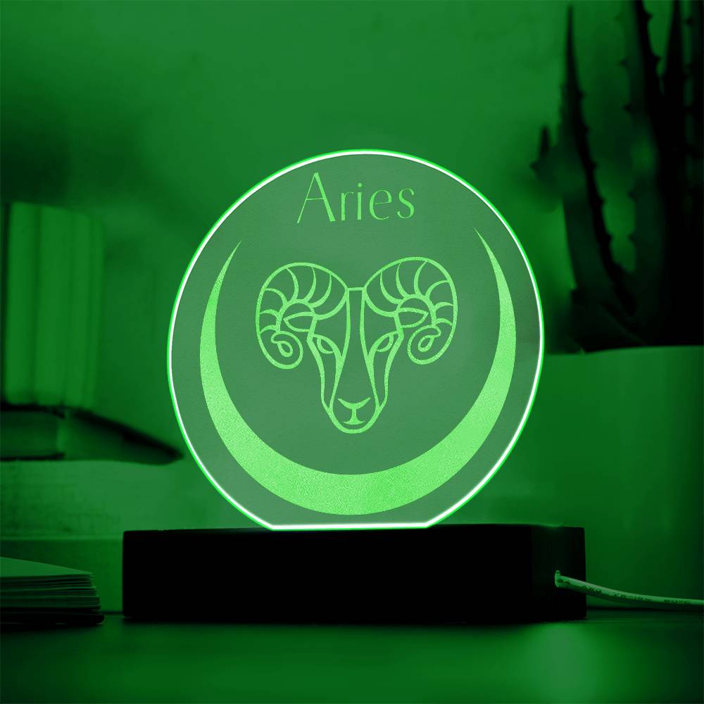 Aries - Placa de Acrílico Grabada