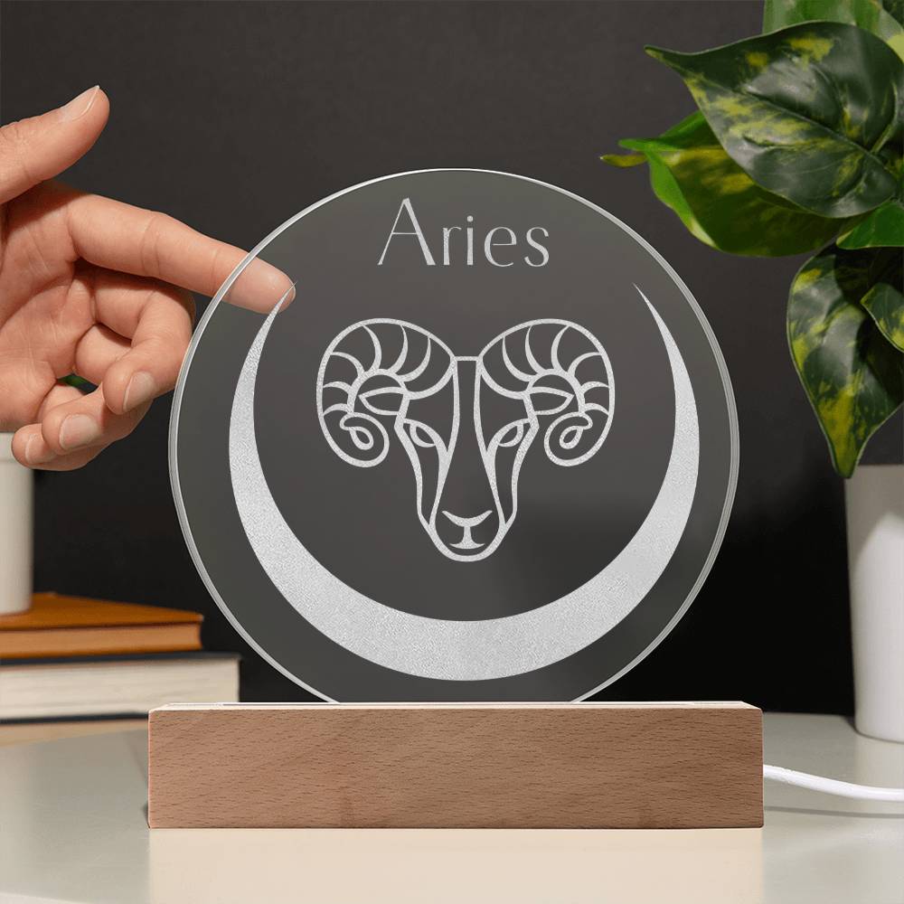 Aries - Placa de Acrílico Grabada