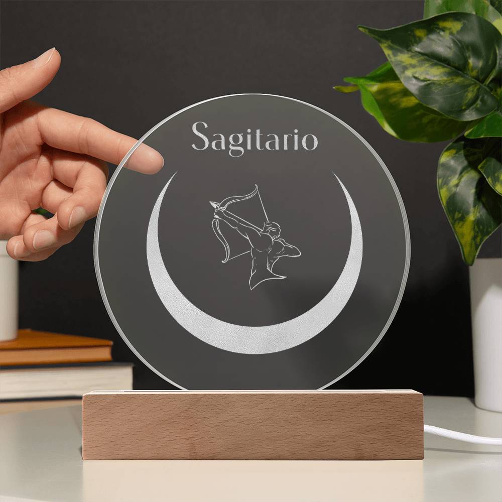Sagitario - LED Placa de Acrílico Grabado