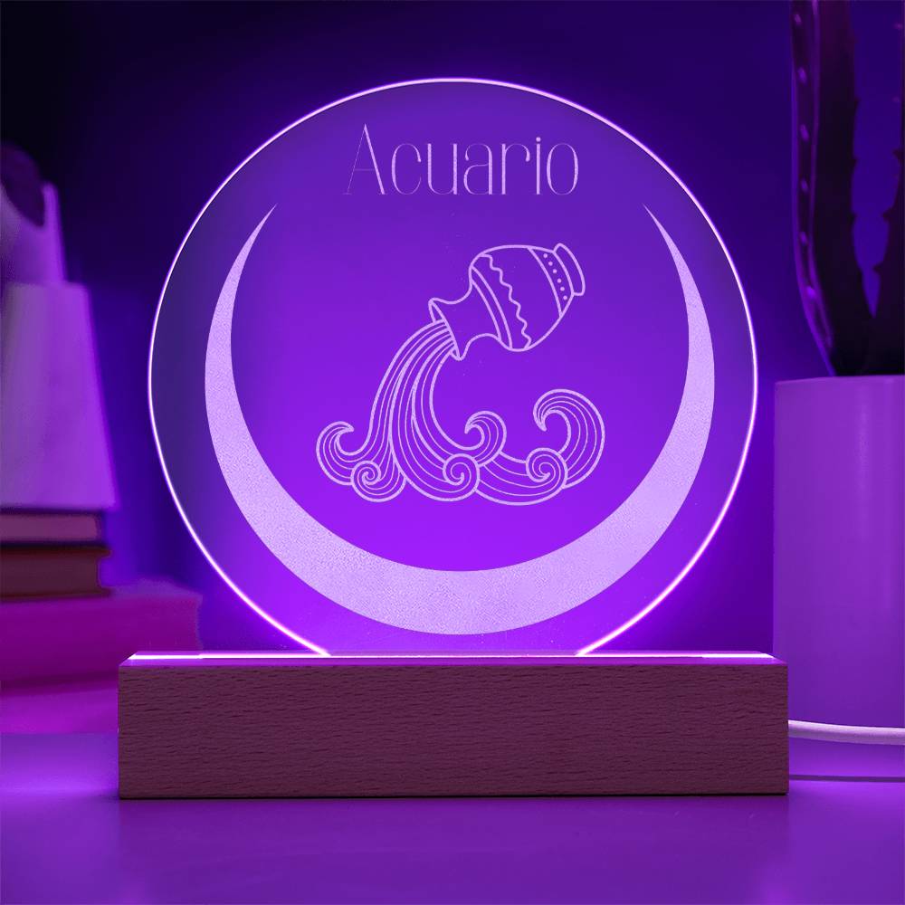Acuario - Placa de Acrílico Grabada