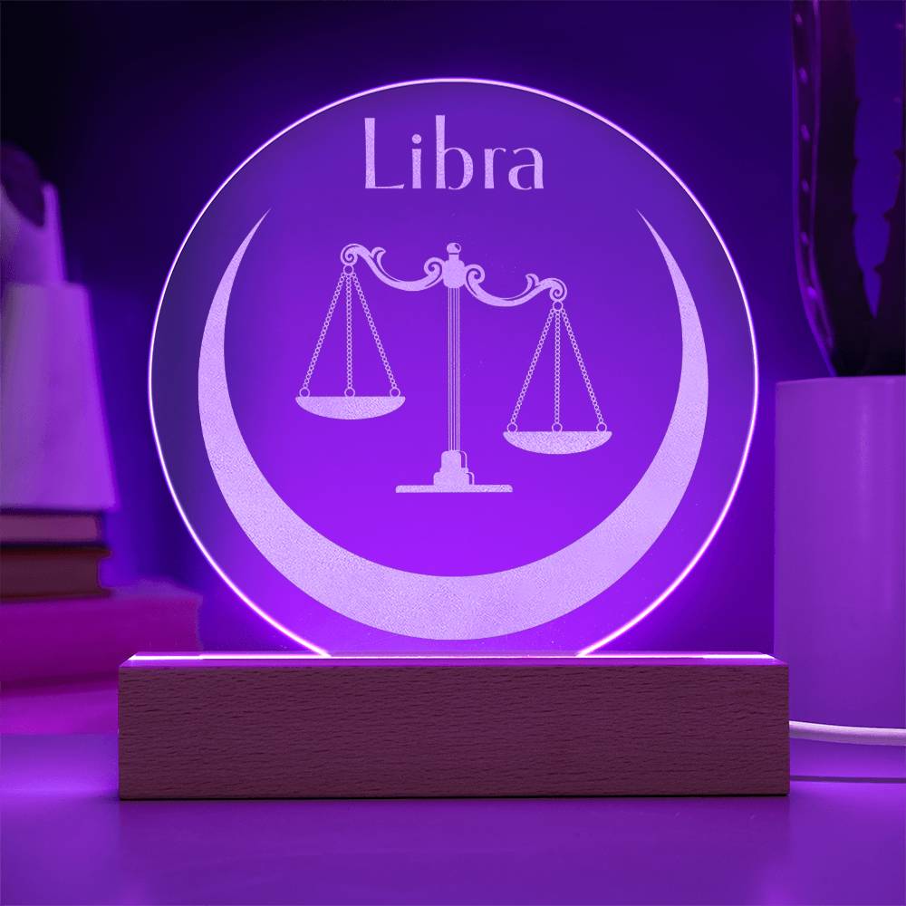 Libra - Placa de Acrílico Grabada