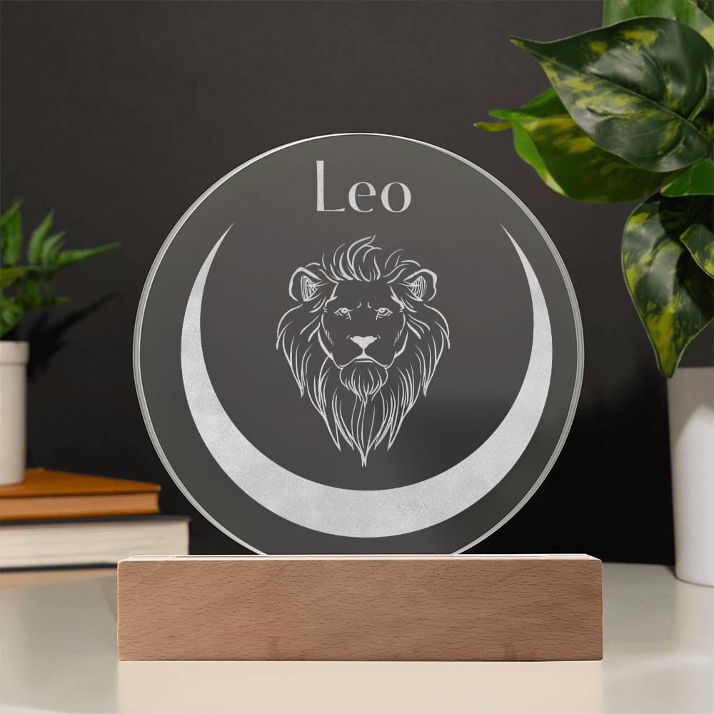 Leo - Placa de Acrílico Grabada
