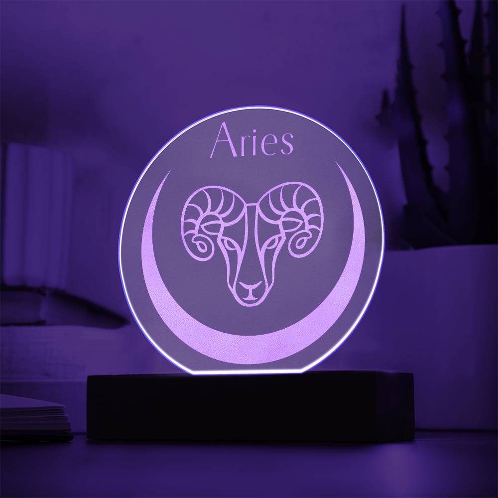 Aries - Placa de Acrílico Grabada