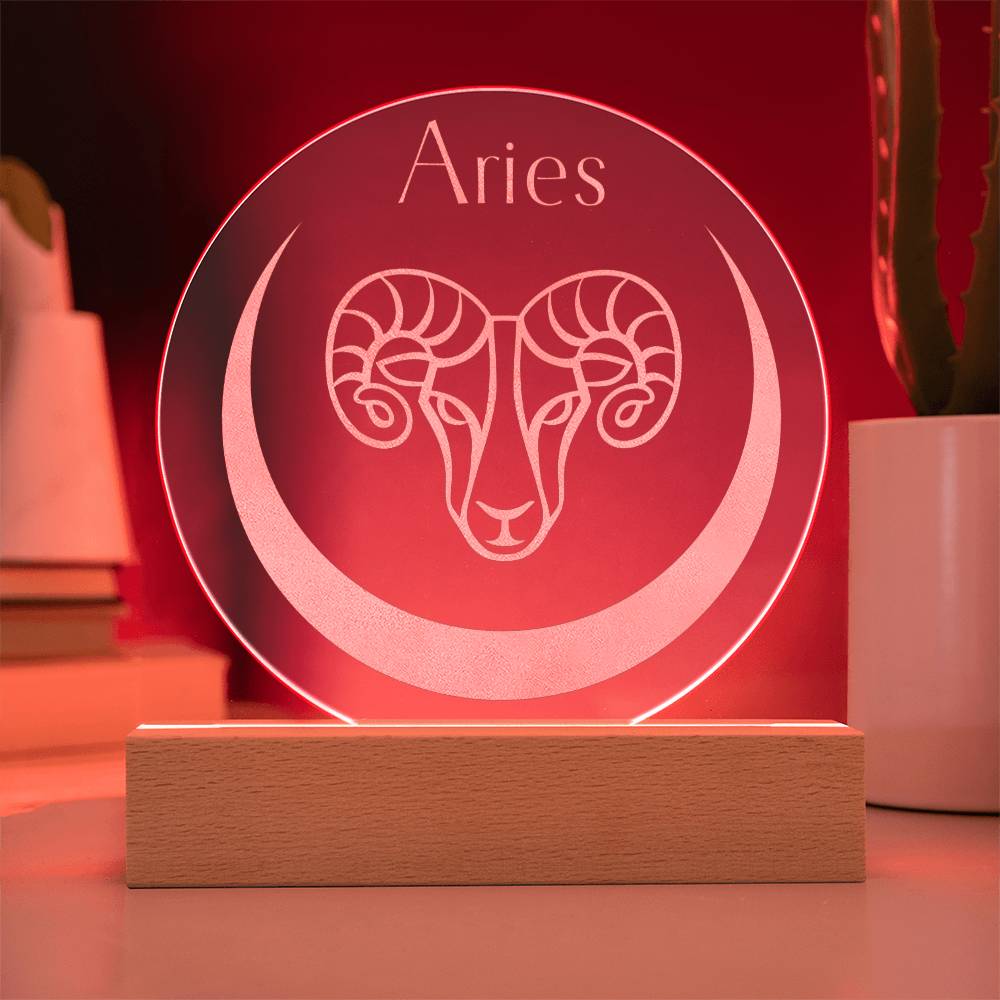 Aries - Placa de Acrílico Grabada