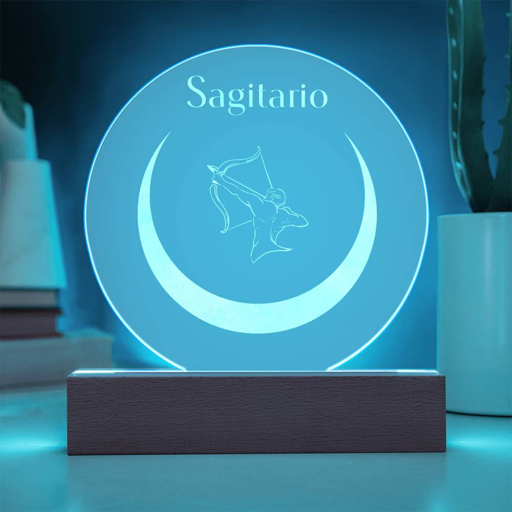 Sagitario - LED Placa de Acrílico Grabado