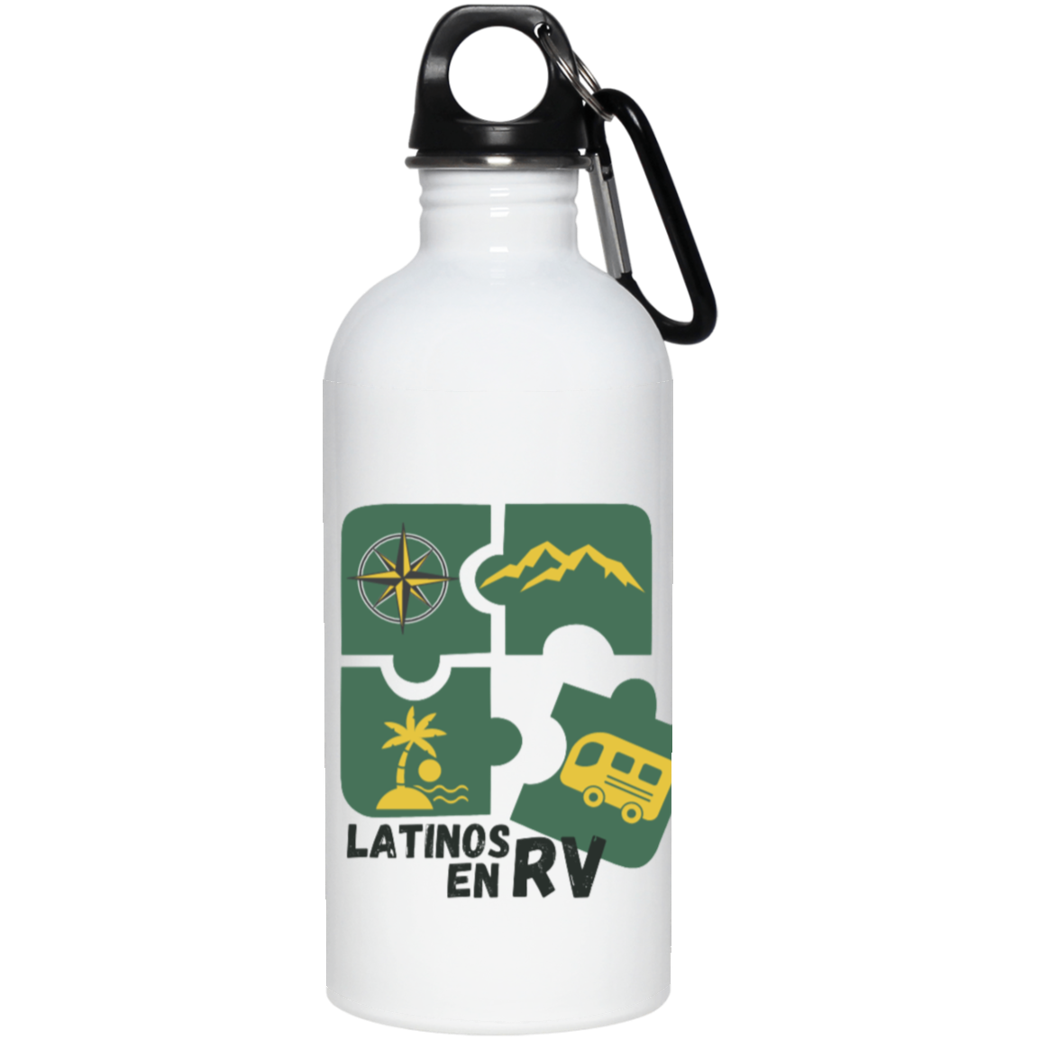 Latinos en RV 20 oz. Stainless Steel Water Bottle
