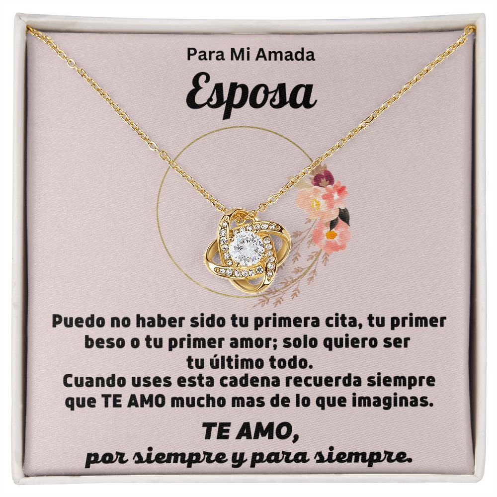 Para Mi Amada Esposa Collar Nudo de Amor