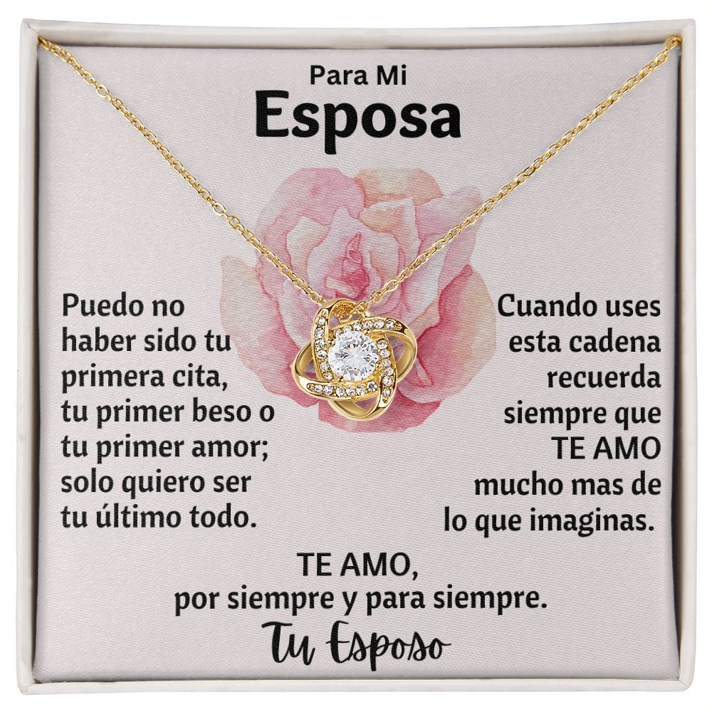 Para Mi Esposa Collar Love Knot