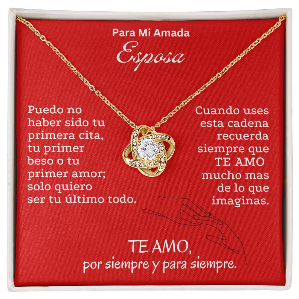 Para Mi Amada Esposa Collar Nudo de Amor