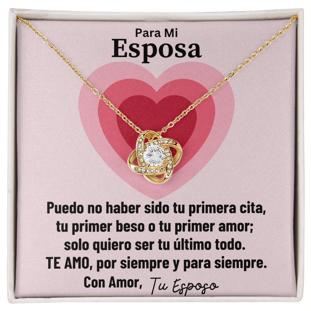 Para Mi Esposa Collar Love Knot