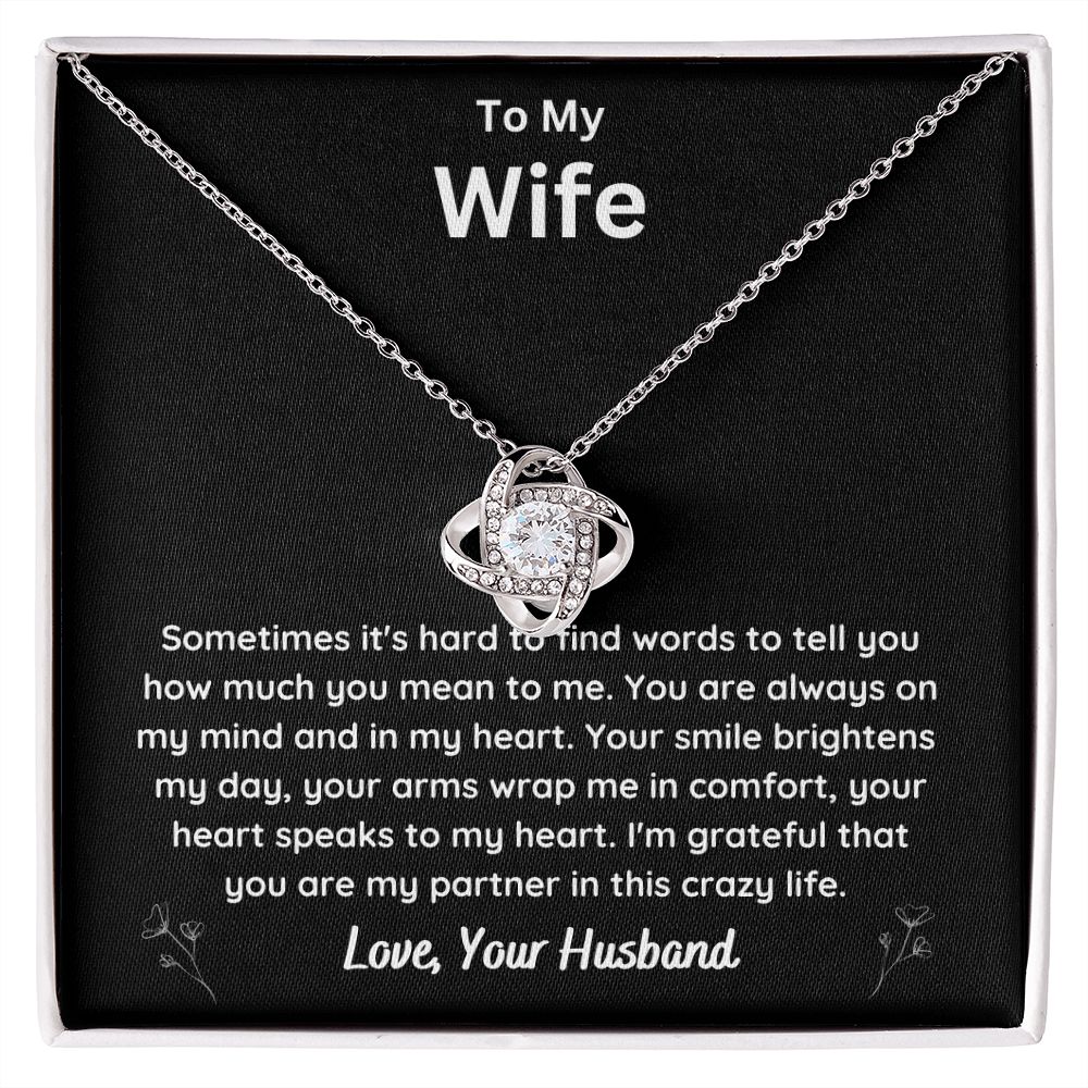 To My Wife Love Knot Necklace