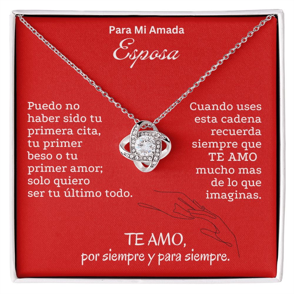 Para Mi Amada Esposa Collar Nudo de Amor