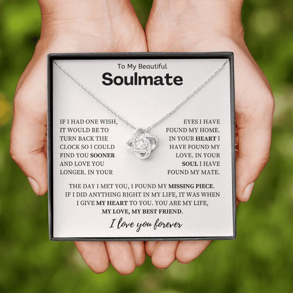 To My Beautiful Soulmate, Love Knot Necklace