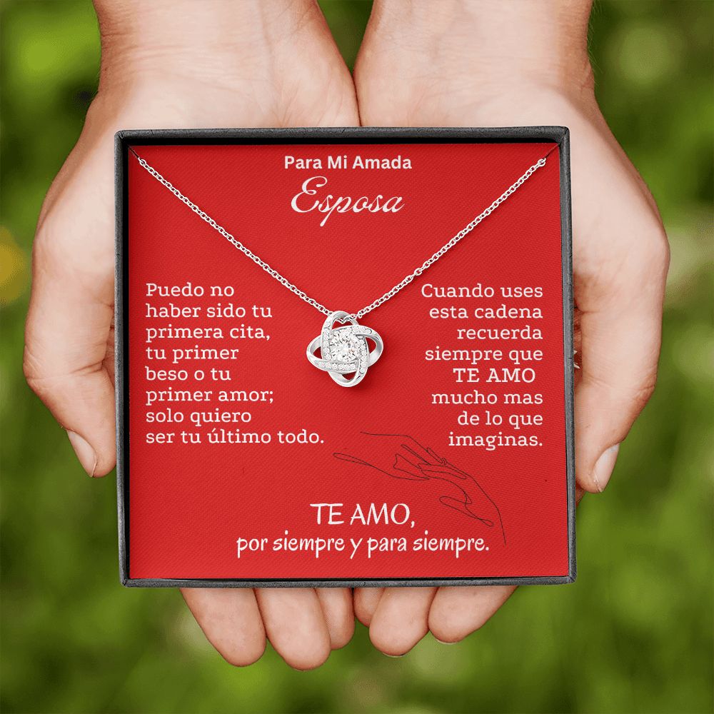 Para Mi Amada Esposa Collar Nudo de Amor