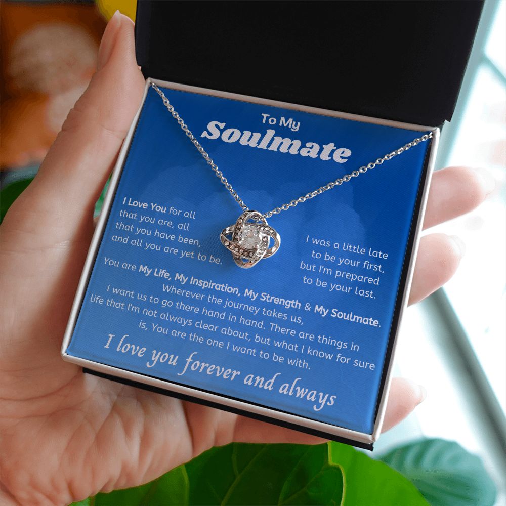 To My Soulmate Love Knot Necklace