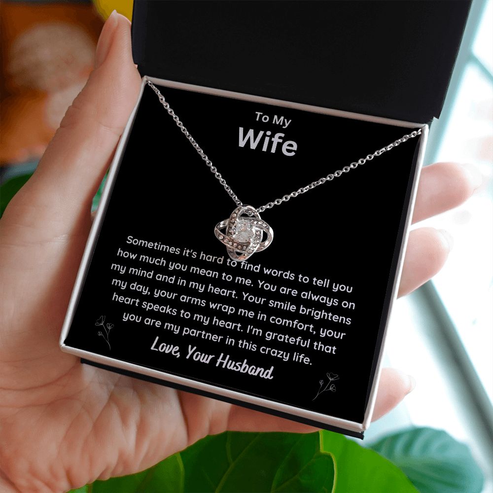 To My Wife Love Knot Necklace