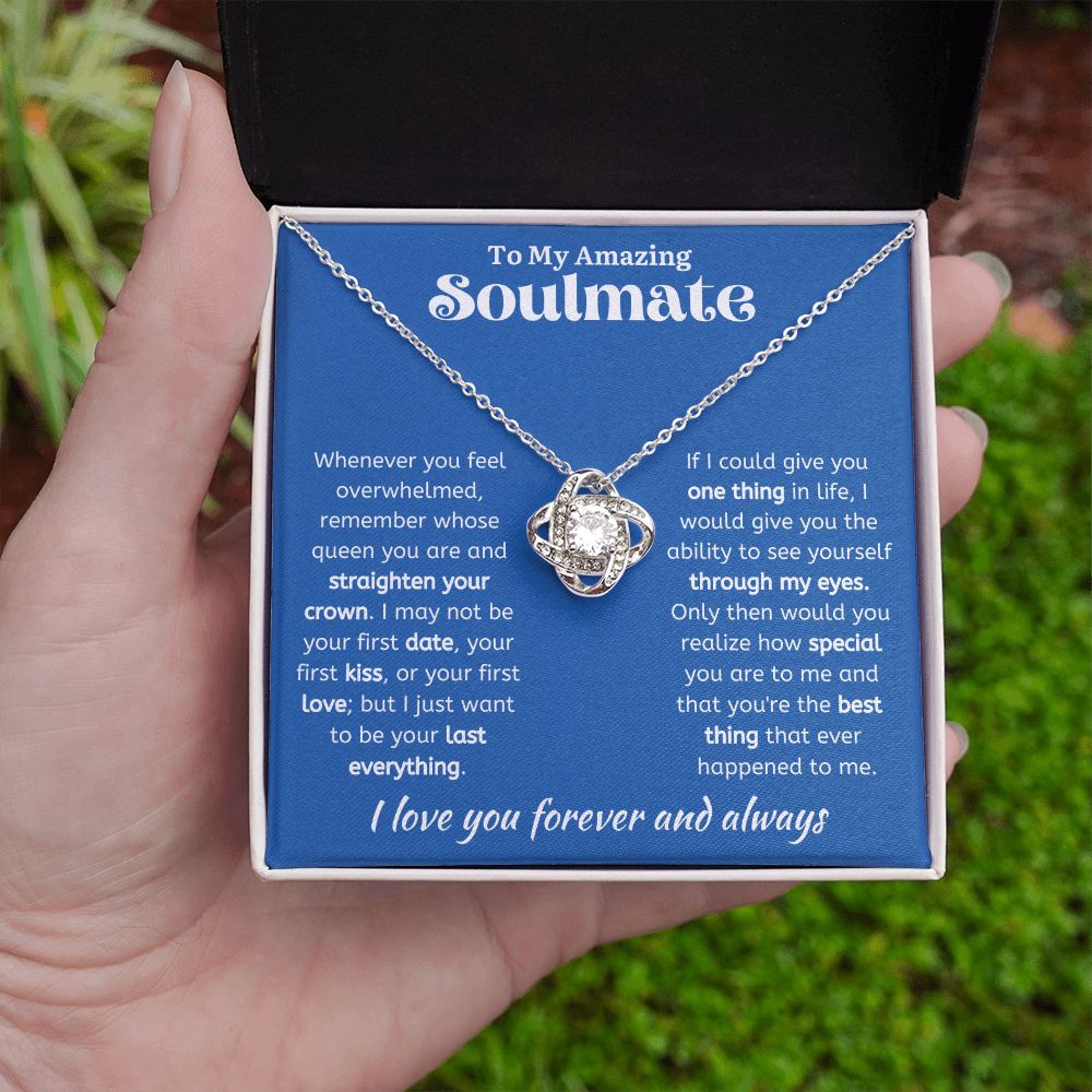 To My Amazing Soulmate Love Knot Necklace