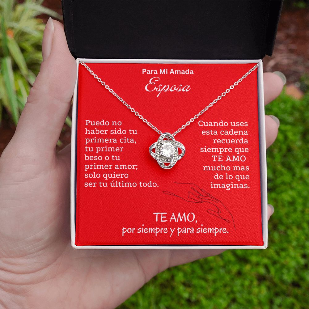 Para Mi Amada Esposa Collar Nudo de Amor
