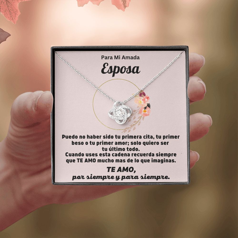 Para Mi Amada Esposa Collar Nudo de Amor