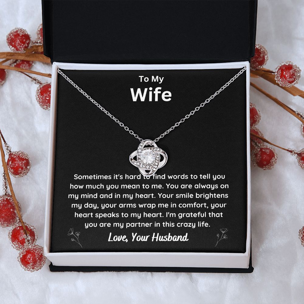 To My Wife Love Knot Necklace