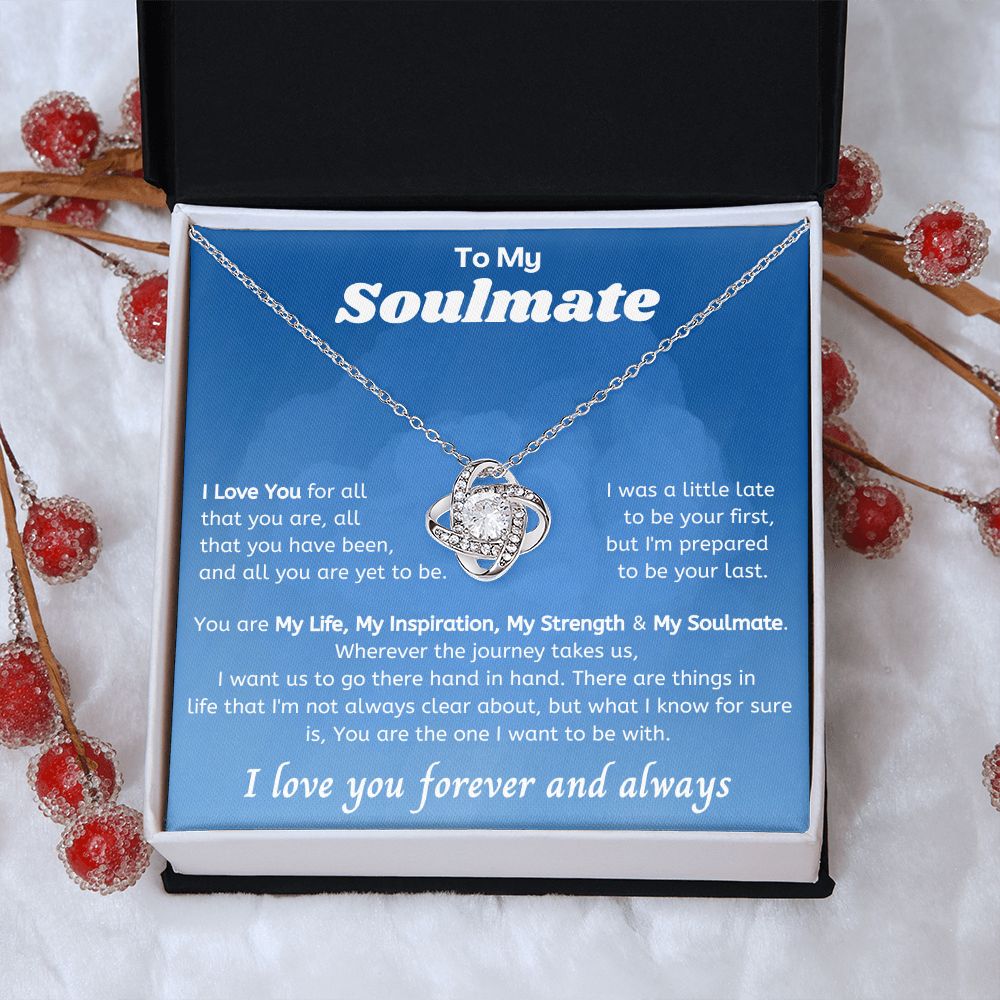 To My Soulmate Love Knot Necklace