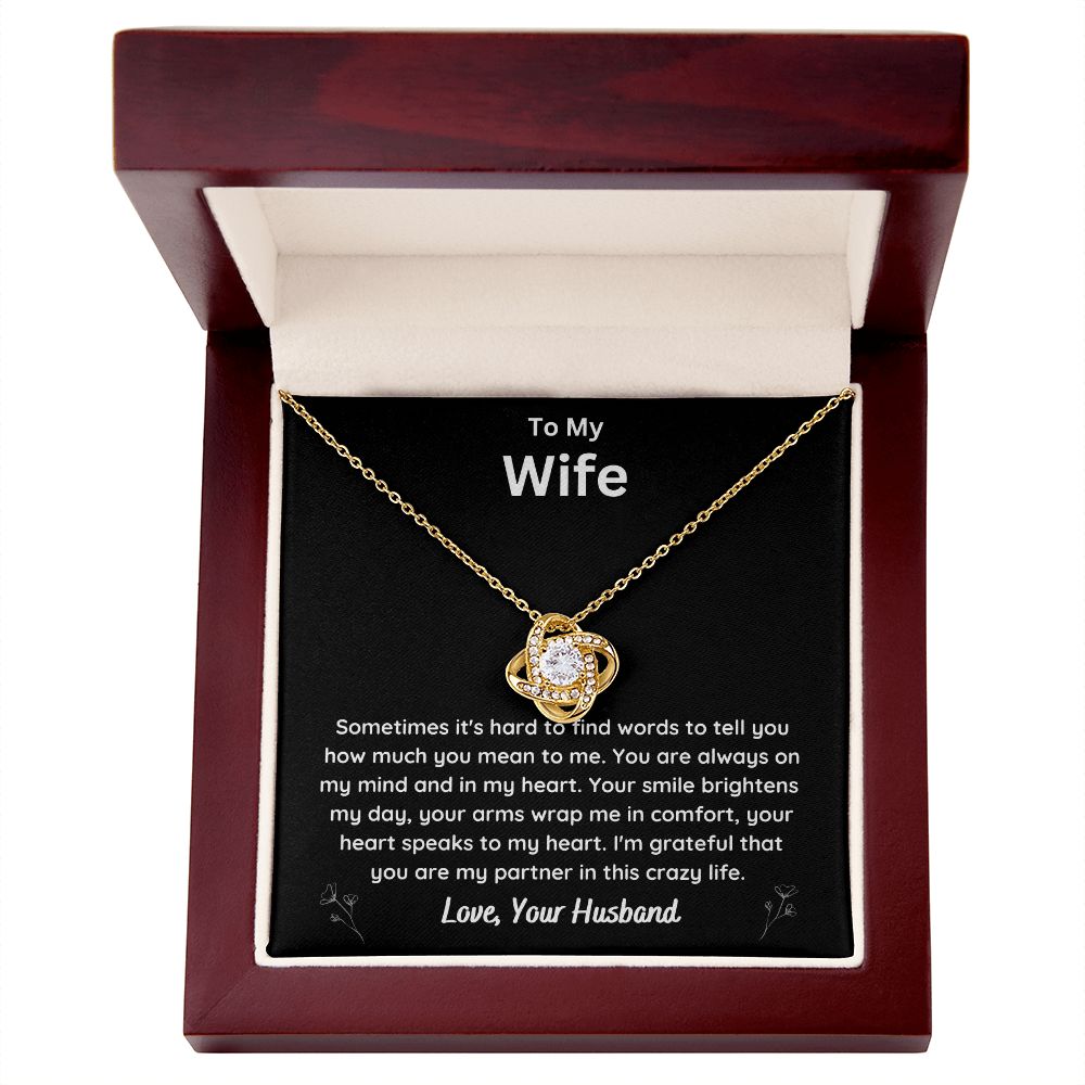 To My Wife Love Knot Necklace
