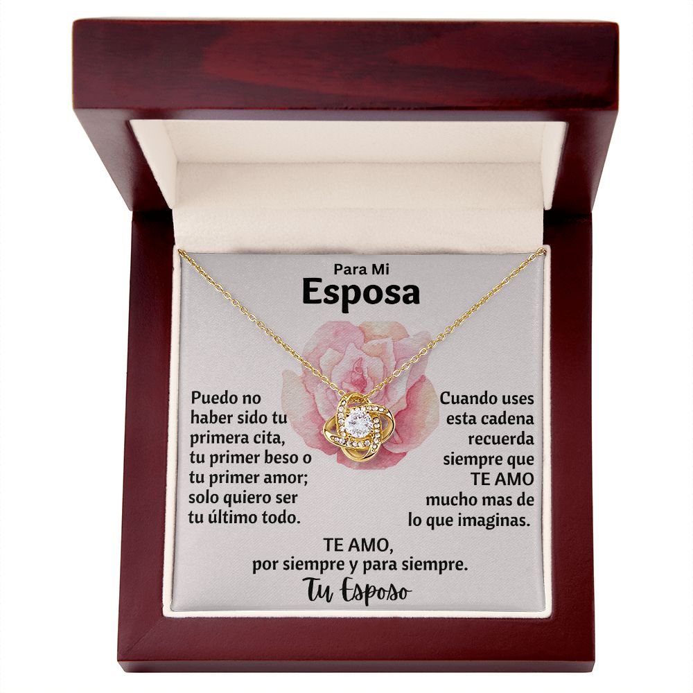 Para Mi Esposa Collar Love Knot