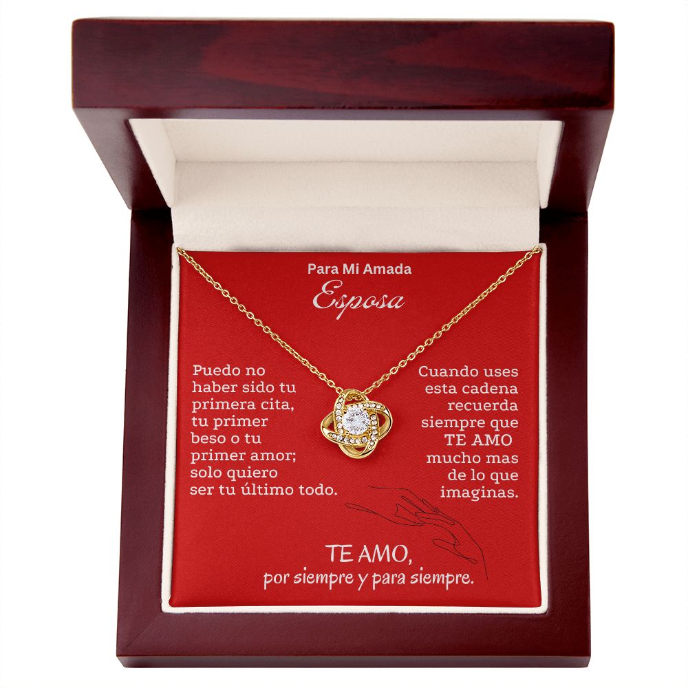 Para Mi Amada Esposa Collar Nudo de Amor