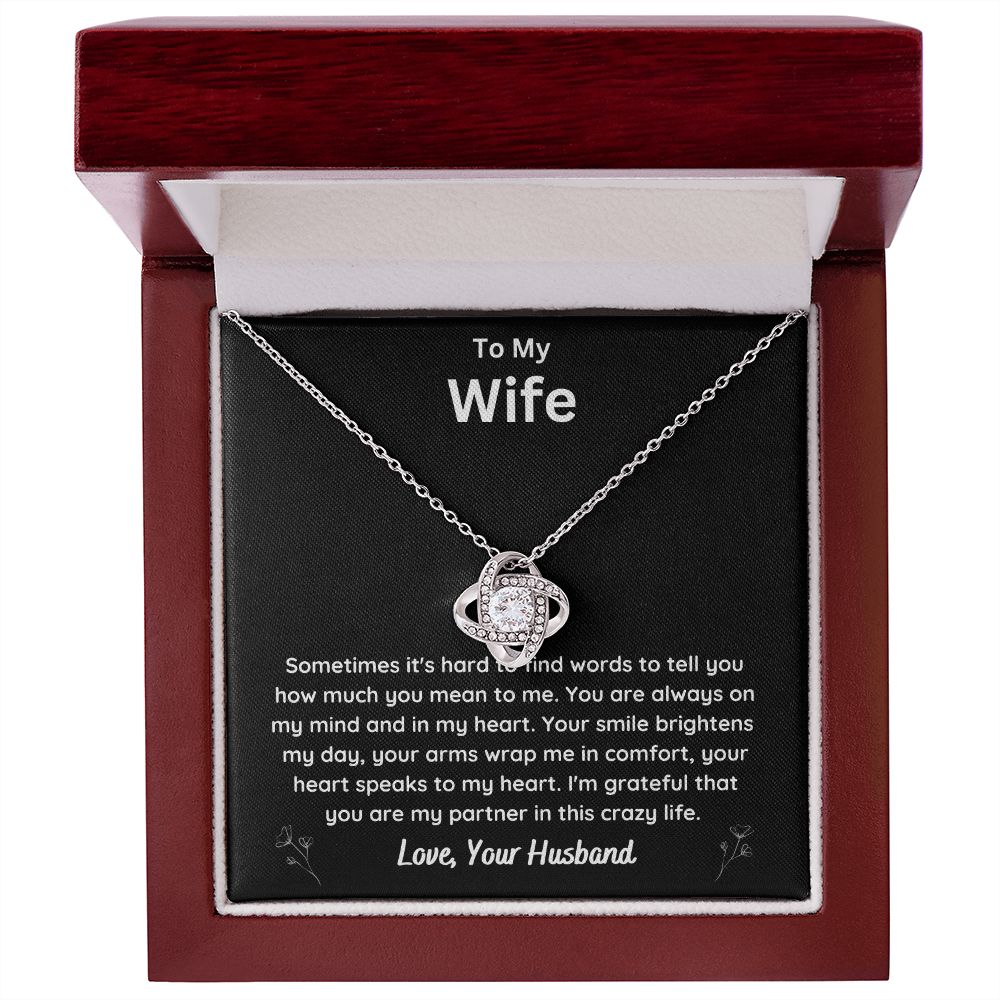 To My Wife Love Knot Necklace