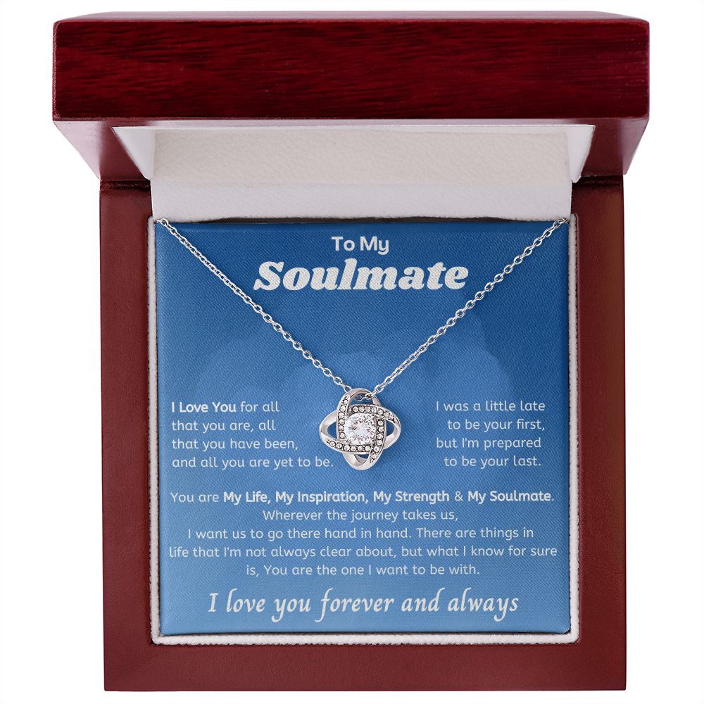 To My Soulmate Love Knot Necklace