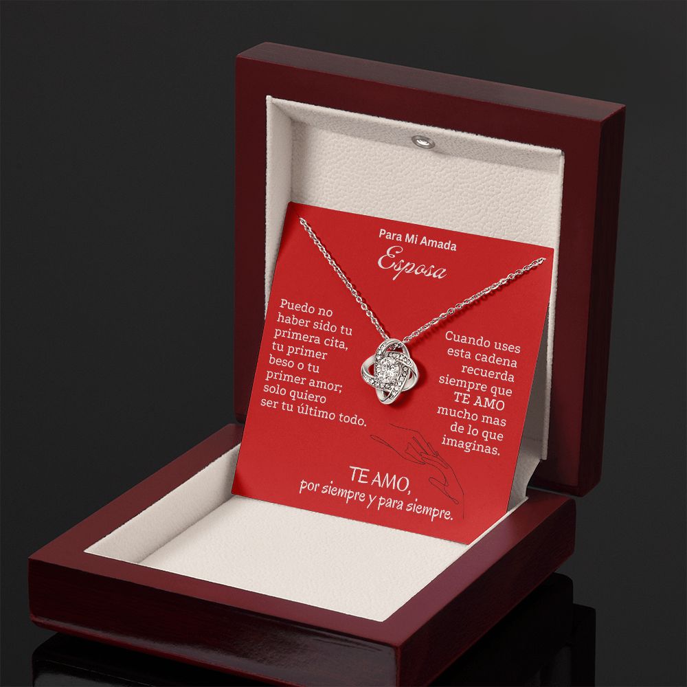 Para Mi Amada Esposa Collar Nudo de Amor