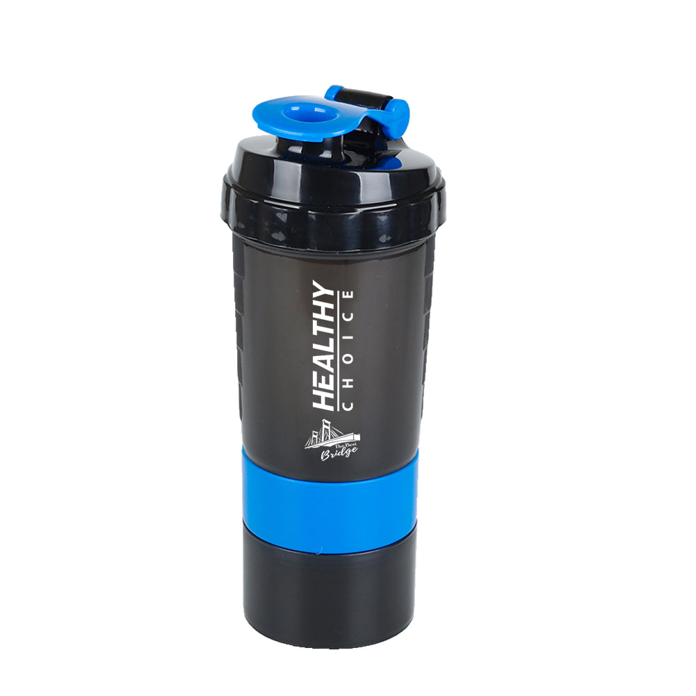 3 in 1 Shake Sport Fitness Gym Drinking Water Bottle, 500ml, 20oz.