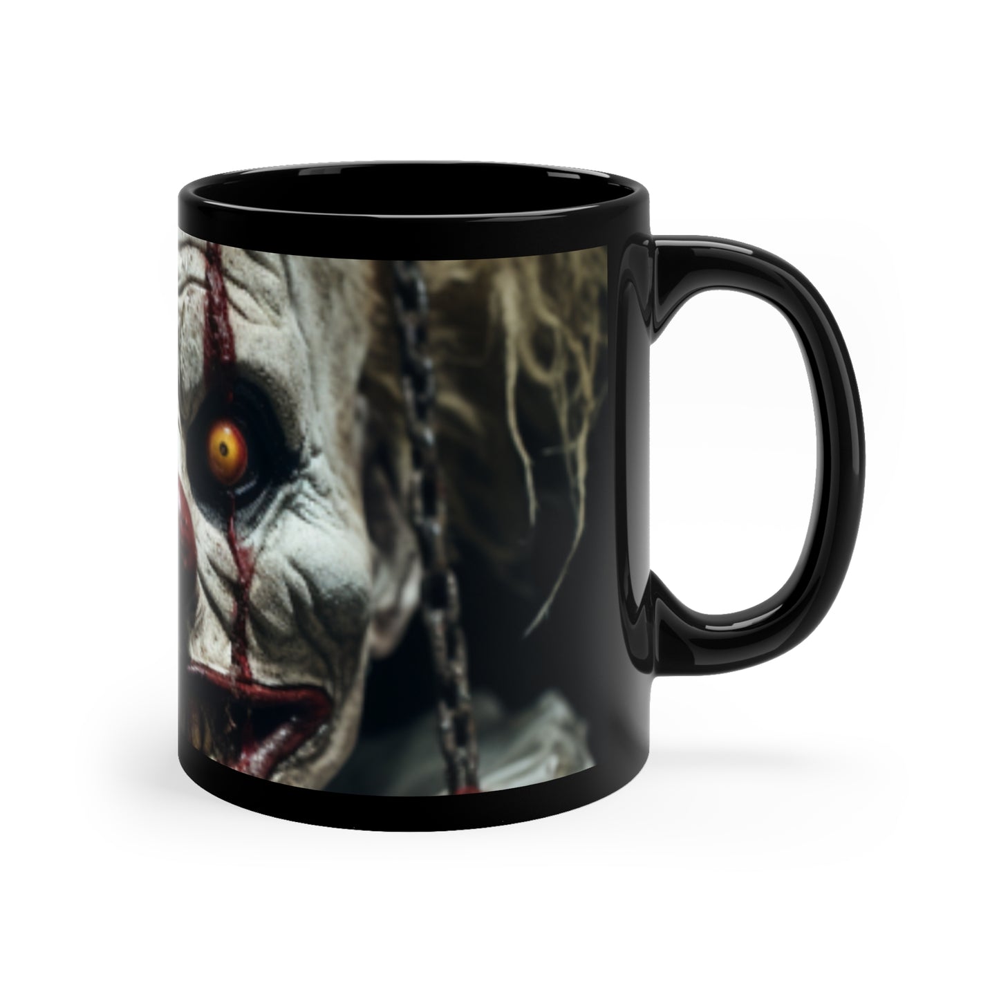 Spooky Clown Halloween 11oz Black coffee Mug