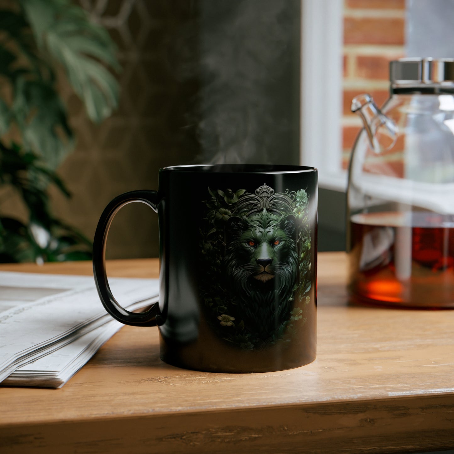 Lion Majestic King, 11oz Black Mug